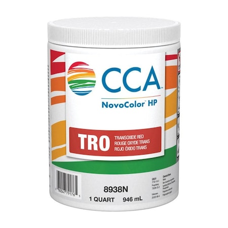 Cabot NovoColor HP CCA TR Trans Oxide Red Paint Colorant 1 qt 076.08938NP.005
